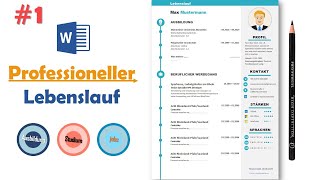 Professioneller Lebenslauf  Moderner Lebenslauf  Lebenslauf selbst in MS Word erstellen  Nr 1 [upl. by Sylvan307]