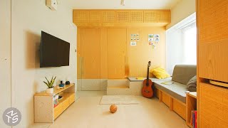 NEVER TOO SMALL Small Family Hong Kong Apartment  40sqm430sqft [upl. by Amolap]