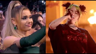 Famous People Reacting to Billie Eilish Ariana Grande Taylor Swift BTS [upl. by Eissel]