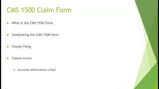 CMS 1500 Claim Form [upl. by Nylirej]