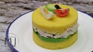 CAUSA LIMEÑA RELLENA DE POLLO  Receta peruana [upl. by Japha328]