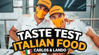 Carlos Sainz and Lando Norris Try Italian Food [upl. by Alemrac412]