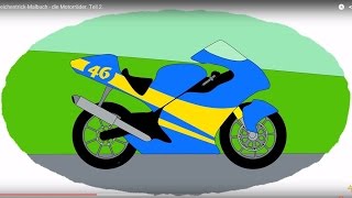 ZeichentrickMalbuch  die Motorräder Teil 2 [upl. by Ameen95]