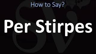 How to Pronounce Per Stirpes CORRECTLY [upl. by Starobin826]