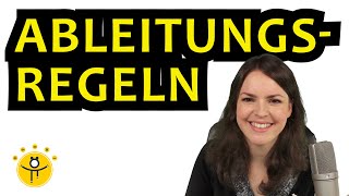 ALLE Ableitungsregeln mit Beispielen – Übersicht Ableitungen von Funktionen bilden [upl. by Ninerb]