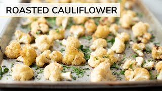 ROASTED CAULIFLOWER RECIPE  how to roast cauliflower [upl. by Nosretep]