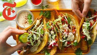 Fried Fish Tacos  NYT Cooking [upl. by Brecher]