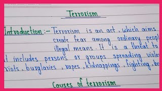 Essay on Terrorism [upl. by Lathe189]