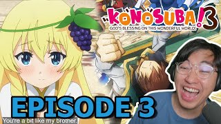 quotONIICHANquot KAZUMAS DEFINITELY COOKED   Episode 3  KonoSuba Season 3 REACTION [upl. by Basso]