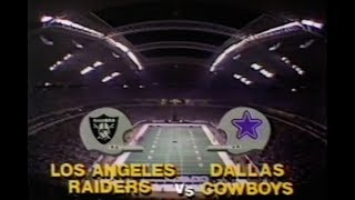 1983 Week 8 SNF  Raiders vs Cowboys [upl. by Ycats]