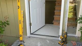 Jeld Wen Front Door Installation  Really crappy products and craftsmanship PART 1 [upl. by Erialcyram]