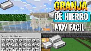 Minecraft Bedrock GRANJA DE HIERRO FACIL 118 [upl. by Gerry]