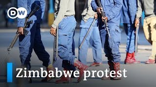 Zimbabwe police beat antigovernment protesters in Harare  DW News [upl. by Craddock]