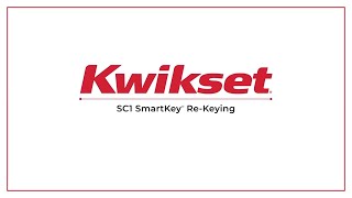 SmartKey SC1 ReKeying Instructions  Kwikset SmartKey Security™ [upl. by My]