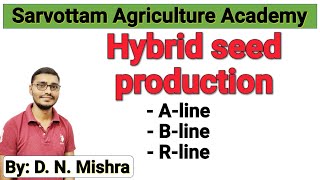 Hybride seed productiongenetics for jrfupcatetbhu state msc agriculture exam [upl. by Heyman]