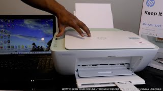 How to Scan Your Document From HP Deskjet To Your PC Using a USB Cable [upl. by Mavis147]