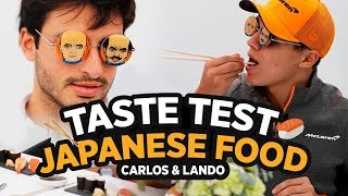 Carlos Sainz and Lando Norris Try Japanese Food [upl. by Edrahs]