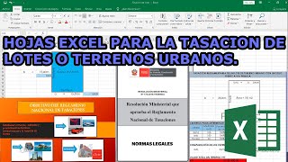 TASACIÓN O VALUACIÓN DE TERRENOS URBANOS EXCEL ADJUNTO [upl. by Schild51]