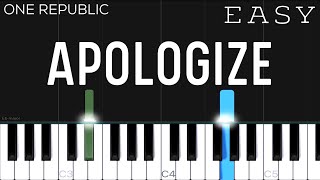 Timbaland  Apologize ft OneRepublic  EASY Piano Tutorial [upl. by Cole306]