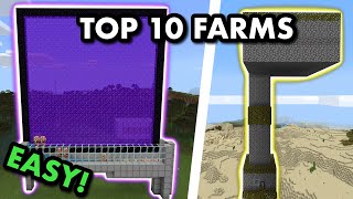 TOP 10 BEST FARMS in Minecraft Bedrock MCPEXboxPS4Nintendo SwitchWindows10 [upl. by Colman257]