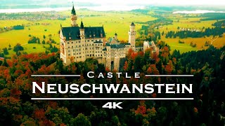 Neuschwanstein Castle Germany 🇩🇪  by drone 4K [upl. by Garlanda]