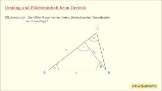 Umfang und Flächeninhalt Dreieck [upl. by Gastineau]