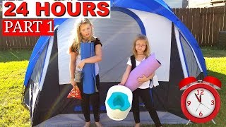 24 Hours Overnight In A Tent Challenge [upl. by Assilim]