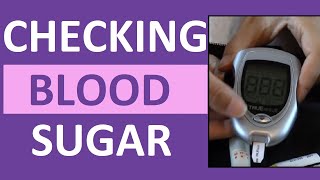 Checking Blood Sugar Glucose Level  How to Use a Glucometer Glucose Meter [upl. by Thalassa330]