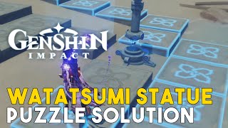 Genshin Impact Watatsumi Statue Puzzle Solution [upl. by Yrogreg228]