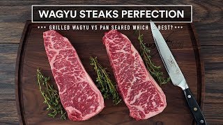 Wagyu GRILLED vs PAN SEARED  Steak Battle [upl. by Brande861]