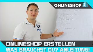 Onlineshop erstellen  Was brauchst du Anleitung [upl. by Anyaled]