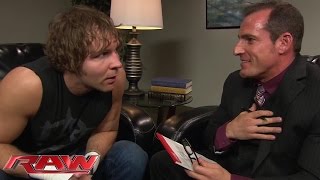 Dean Ambrose undergoes psychological evaluation Raw January 12 2015 [upl. by Eirb]