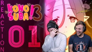 SOS Bros React  Konosuba Season 3 Episode 1  Gods Blessings on This Bright Future [upl. by Seugirdor369]