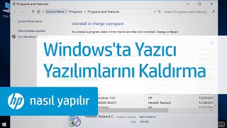 Windowsta Yazıcı Yazılımlarını Kaldırma  HP Support [upl. by Henn]