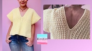 BlusaTop a crochet para mujer ¡Súper fácil y paso a paso [upl. by Reina]