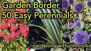 50 Easy Care Perennial Border Plants  Soil Improvement and Maintenance Tips [upl. by Eniawtna]