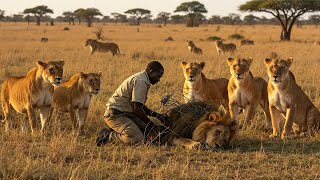 He Freed a Lion from Barbed Wire What the Lions Do Next Will Leave You Speechless [upl. by Standing]