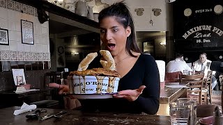 Girl Vs 4LB Desperate Dan Cow Pie Challenge  Mad ORourkes Pie Factory  piechallenge [upl. by Antebi]