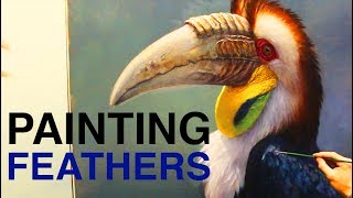 How to Paint Feathers  Painting Techniques for BIRDS [upl. by Atnod64]