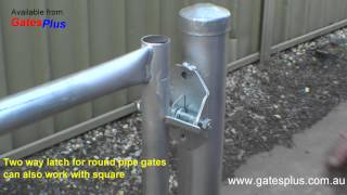 Gate Latch 2 way for round pipe and square [upl. by Attelocin184]