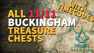 All Buckingham Treasure Chests Assassins Creed Valhalla Wealth [upl. by Melnick217]