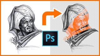 How to Extract Pencil Sketches and Line Art  Photoshop CC 2018 [upl. by Andree]