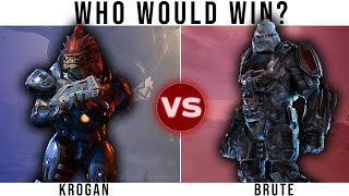 BRUTE Halo vs KROGAN Mass Effect  Who Would Win [upl. by Lytsirk]