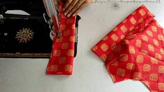 Simple blouse cutting and stitching Very Easy Method Full Video [upl. by Anivahs198]