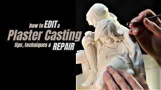 HOW TO EDIT amp REPAIR PLASTER CASTINGS hydrostone gypsum cement bonded resin [upl. by Noevad]