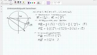 Umkreismittelpunkt berechnen [upl. by Ahsia490]