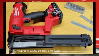 Milwaukee M18 18ga Brad Nailer 274620 [upl. by Hayarahs]