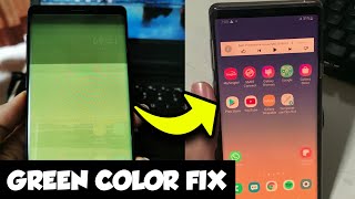 HOW TO FIX SAMSUNG NOTE 9 GREEN SCREEN PROBLEM [upl. by Atinrahs241]