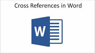 Automatic Cross References in Microsoft Word [upl. by Yvor]