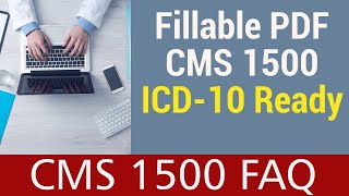 CMS 1500 PDF  ICD10 Ready HIPAA Compliant in a Fillable PDF [upl. by Lorac]